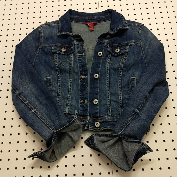 Arizona Jean Company Jackets & Blazers - Arizona Jean Company Cropped Jean Jacket, Size Medium